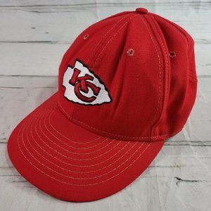 Vintage Aanco KC Kansas City Chiefs Red Arrowhead Fitted Hat Size 7.5 EUC